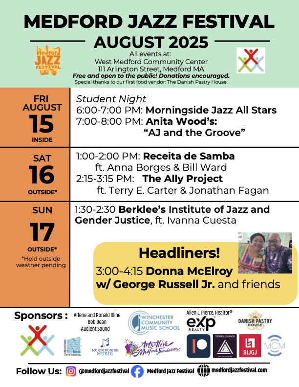 Medford Jazz Festival 2026 poster